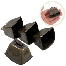 4 Pcs Mini Iron Cowbell Pendant Vintage Loud Bells For Farm Animal Decoration