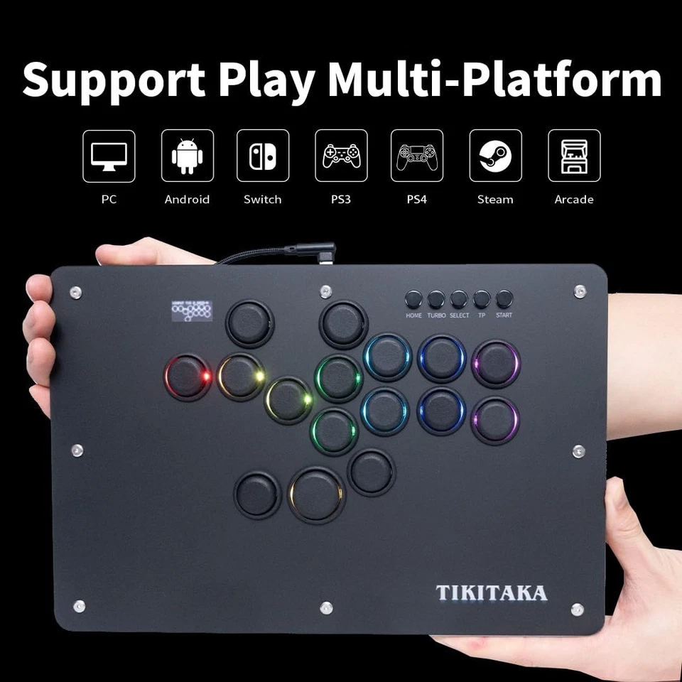 TIKITAKA Deluxe16B Leverless Arcade Stick: Low Latency, Hot-Swap, RGB, 16-Button - Image 3 of 4