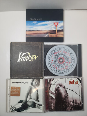 Pearl Jam CD Lot Of 5 Yield Vitalogy Jeremy Vs. No Code