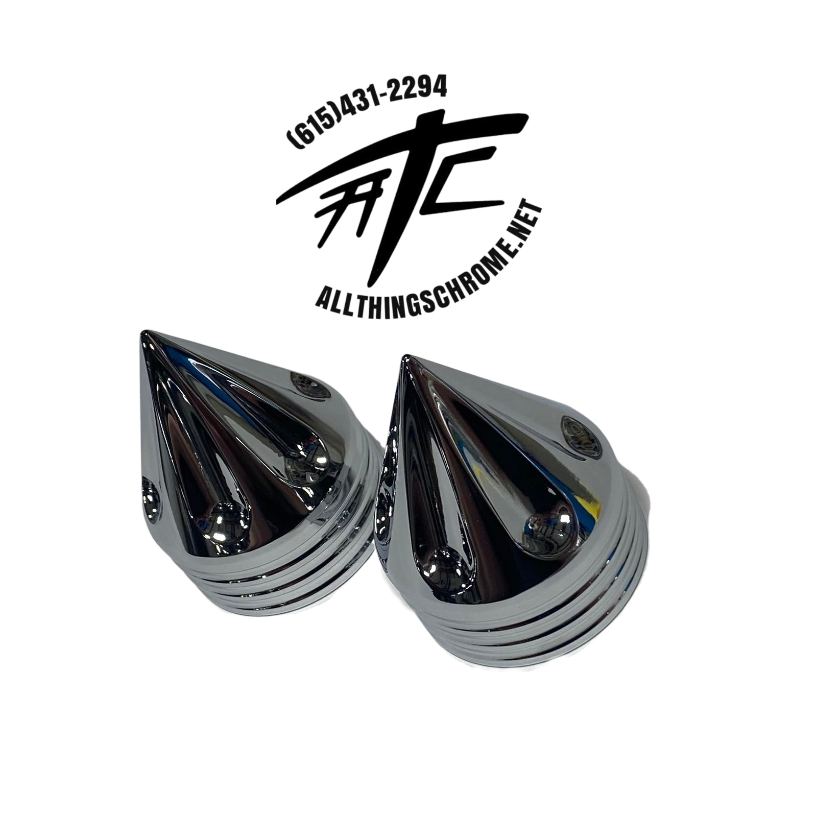 Chrome Spike Fork & Yoke Caps – Fits 2008 Suzuki Hayabusa – USA Made