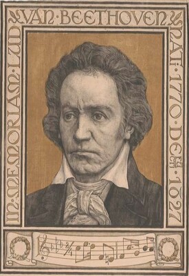 LUDWIG VAN BEETHOVEN *2X3 FRIDGE MAGNET* COMPOSER CLASSICAL SYMPHONY MUSIC FIFTH