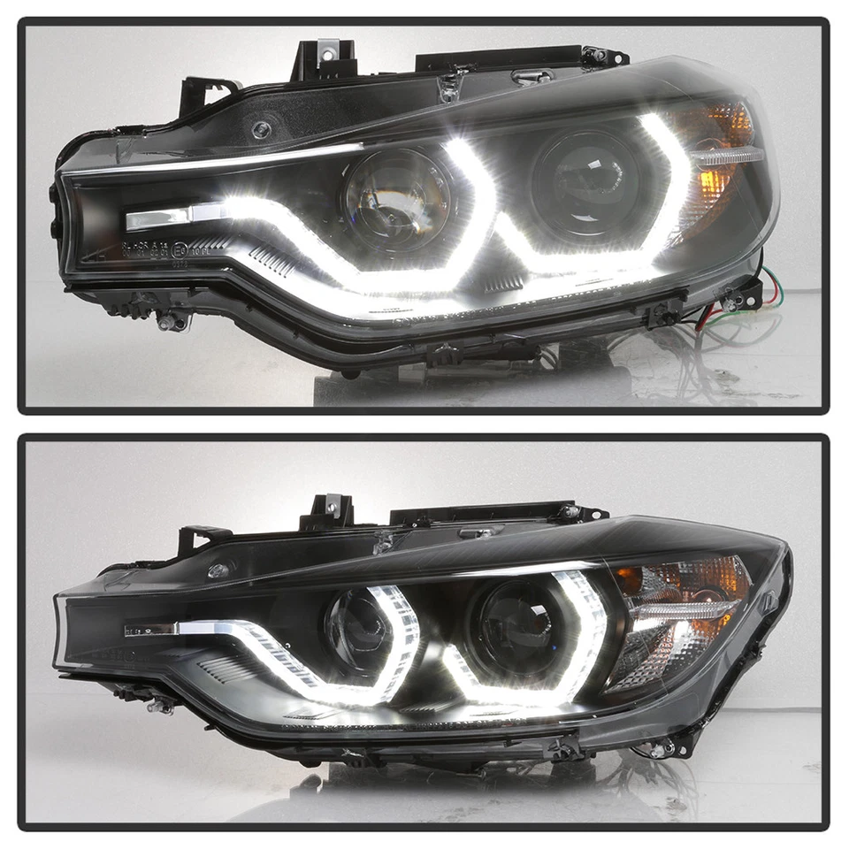 Faros proyectores LED DRL negros [estilo F32] BMW F30 serie 3 sedán 2012-2015 Foto 4 de 4