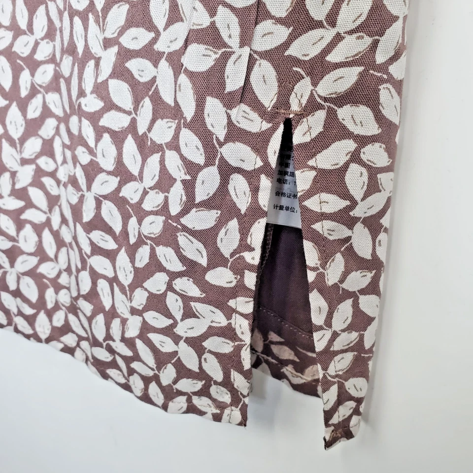 Vestido Abercrombie Infantil Meninas Floral Sol Tamanho 9/10 Marrom Midi Fofo Verão Novo - Imagem 3 de 4