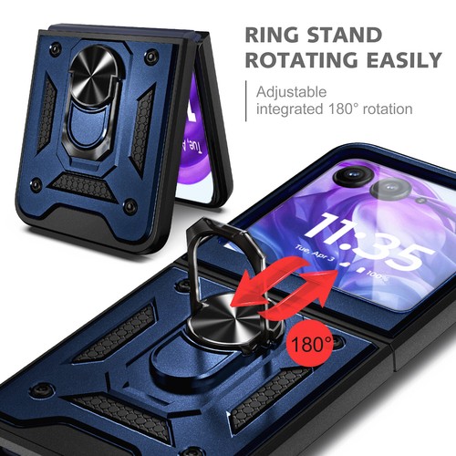 For Motorola Moto Razr 2025 / Razr+ Plus / Ultra Case Ring Stand Protector Cover - 第 4/25 張圖片