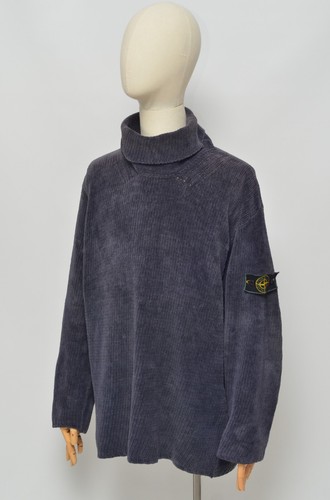 Stone Island, Stone Island Massimo Osti Archive Vintage 90s Purple Velvet Jumper Made in Italy