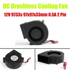 1x DC Brushless Cooling PC Computer Fan 12V 9733s 97x97x33mm 0.5A 2 Pin Wire