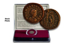 Moneda Virgen María Moneda Bronce Reinado del Emperador Arcadio - Caja Historia VP909