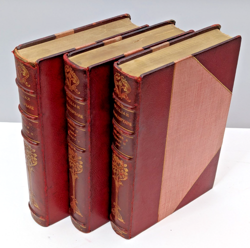 William Shakespeare Fine Leather Illustrated Limited Ed Histories 3 Volumes