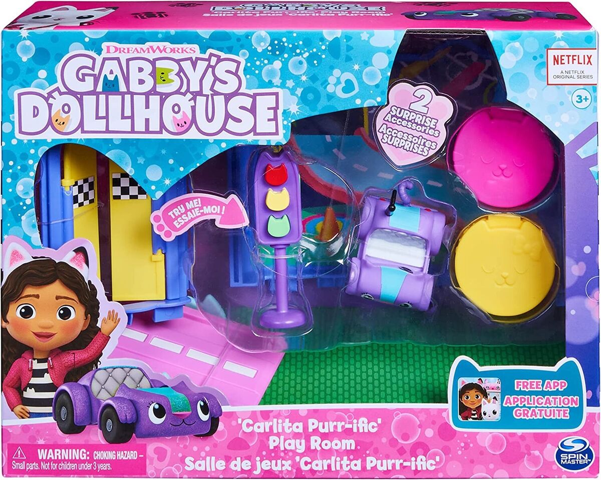 GABBY'S DOLLHOUSE Complete Set 6 Rooms KITCHEN BATH BED MUSIC PLAY CRAFT  NEW