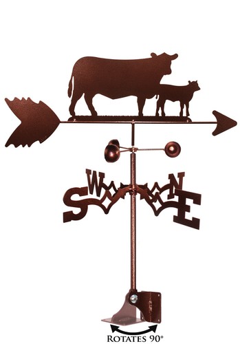 SWEN Products COW and CALF Steel Weathervane - Picture 6 of 7