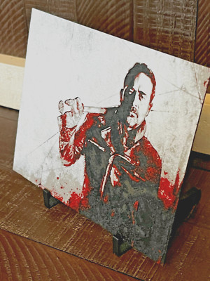 Negan Walking Dead 3D Art Print w/ Lucille Fan Custom 3D Printed