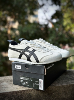 New Authentic Onitsuka Tiger MEXICO 66 WHITE BLACK Unisex From