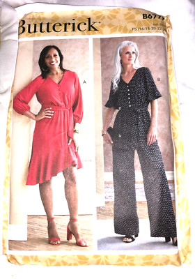 Butterick Sewing Pattern B6779 10758 Dress Jumpsuit Misses Size F5 16-24