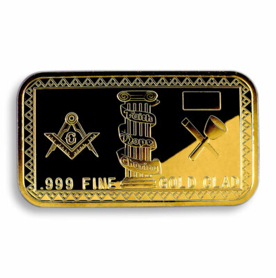 Free Masonic, gold Plated bar, Symbol | eBay