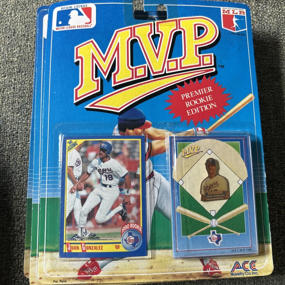 4 1990 年 MVP 收藏家徽章系列 Nolan Ryan,Deion Sanders 新秀,8 Juan Gonzalez — 第 3/4 张图片