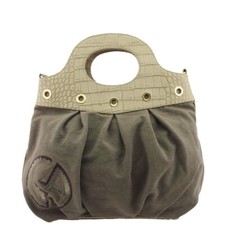 GIORGIO ARMANI Handbag GA Mark Authentic Used c4712