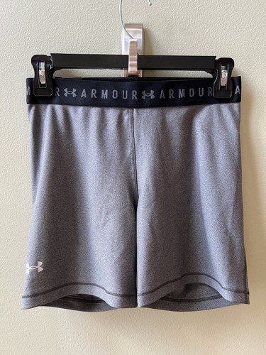 NUOVO pantaloncino donna Under Armour HeatGear Middy compressione grigio taglia media - Foto 6 di 16
