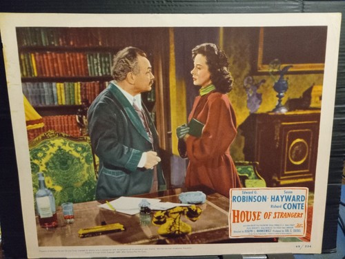 Lobby Card 1949 HOUSE OF STRANGERS Susan Hayward E G Robinson confrontation