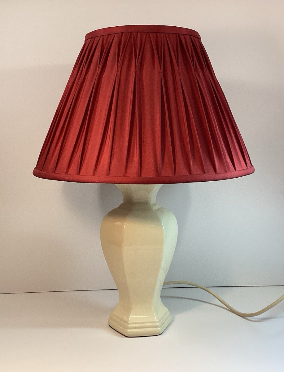 Vintage BHS Cream Table Lamp 13.5” Tall – Shade & Bulb NOT SUPPLIED
