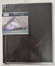 8.5” x 11” Archival Acid Free 10 Inserts Photo Portfolio Sheet Universal Holes