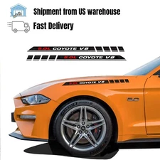 5.0L Coyote V8 Car Hood DECALS Emblem Stickers for Ford F-150 Mustang GT 2pcs