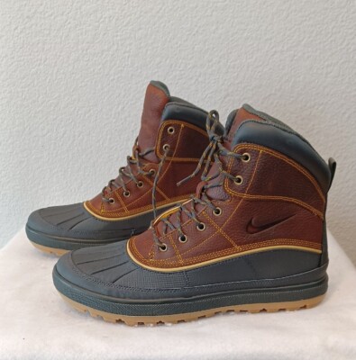 Nike ACG Woodside Boots Mens 10.5 Brown Leather Duck Hiking 386469-207 Nike ACG Woodside II 2 Brown Leather Winter Duck Boots  main image 3