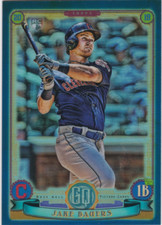 2019 Topps Gypsy Queen Chrome Box Topper Indigo Refractors #249 Jake Bauers /150