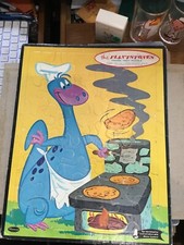 WHITMAN THE FLINTSTONES DINO GRILLING FRAME TRAY PUZZLE