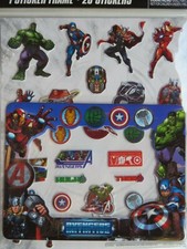 MARVEL AVENGERS 25 Dimentional STICKERS  Hulk, Thor, Spiderman, Capt America 