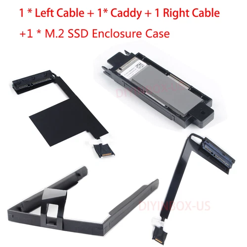 SSD HDD Hard Drive Disk Right/L Cable Caddy Enclosure fo Lenovo ThinkPad P50 P51