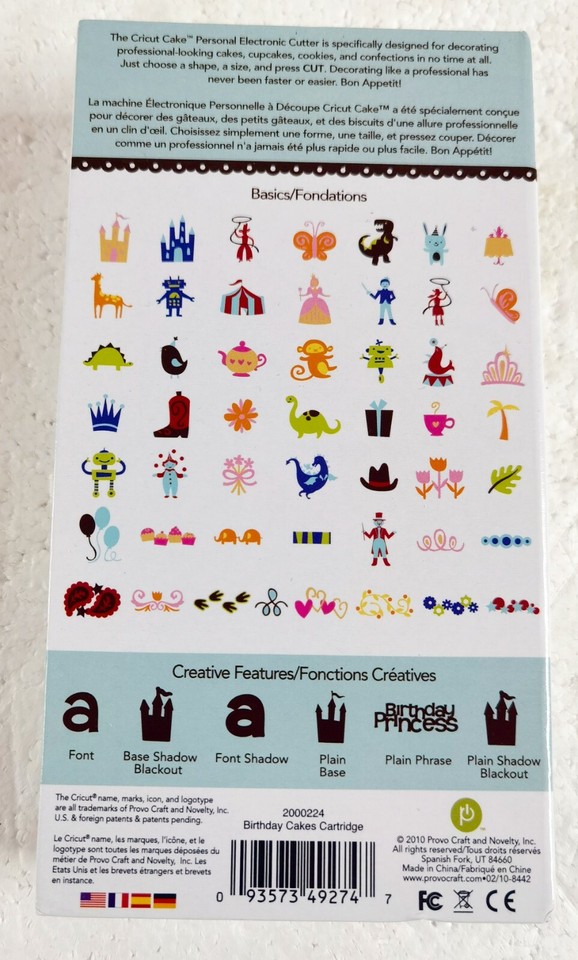 CRICUT BIRTHDAY CAKES Cartridge FONT PHRASES ALL OCCASIONS NEW eBay