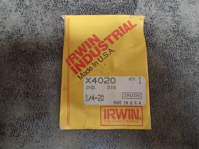 NEW Irwin 4020 1/4''-20 HSS Round Adjustable Die 1-1/2'' O.D (BN272)
