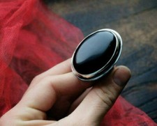 Wonderful Black Onyx Gemstone 925 Sterling Silver Handmade Ring All Size BO-53