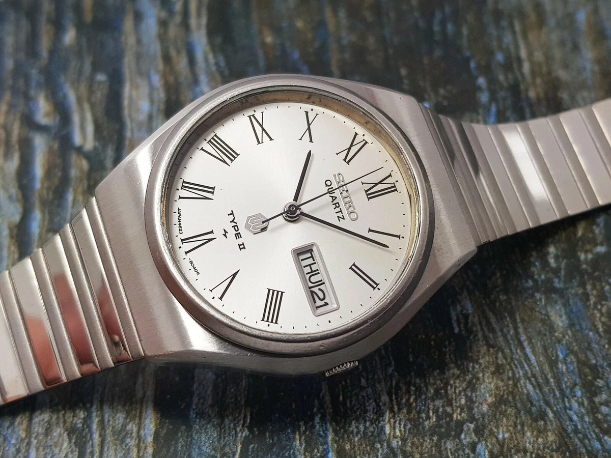 RARE SEIKO QUARTZ TYPE II SILVER DIAL 4623 8010 KANJI GENTS. eBay