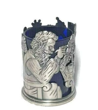 Cut Metal Holiday Candle Tealight Holder Votive Toy Maker Shop Nutcracker Xmas