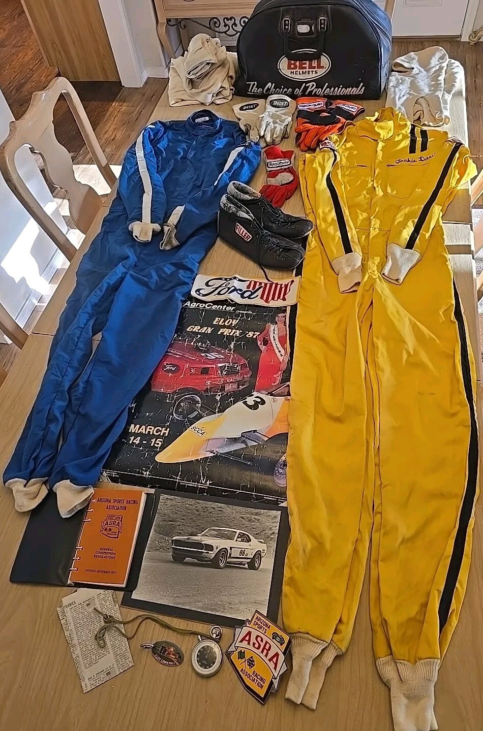 Lotto Arizona Sports Racing Association Nomex Tute Bell Helmet Bag Vintage anni 70 80