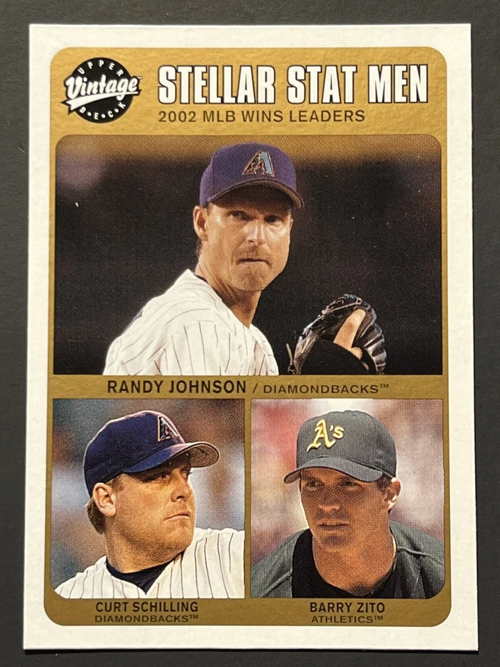 2003 Upper Deck Vintage - Stellar Stat Men #233 Curt Schilling, Randy... - Image 3 of 3