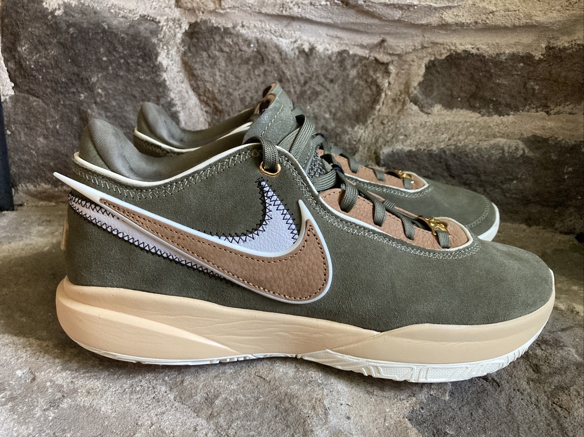 Nike LeBron XX 20 Olive Green Basketball Shoes DV1193-901 Mens