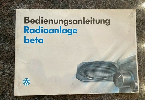 Bedienungsanleitung Radioanlage beta VW 7.94  deutsch 951.556.8AC.00