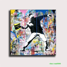 Banksy Graffiti Andy Warhol,Canvas HD Prints Painting Wall Art Home Decor 24x48/"