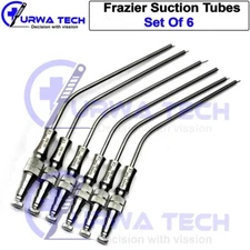 6 Pcs New Premium Frazier Suction Tubes Cannula 8fr, 2.7mm Surrgical Instruments