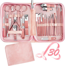 Manicure Set 30 in 1 Nail Clipper Set, Nail Clippers, Fingernail  Toenail Clip