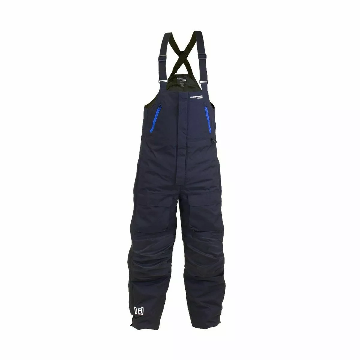 Clam Outdoors Ice Armor Rise Black (Blue Zippers) Float Bibs CHOOSE YOUR  SIZE!