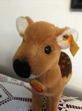 Steiff  Reh  Mit Knopf Fahne  Schild Etikett Sammlung Verkauf