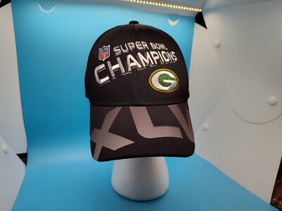 Super Bowl XLV 45 Champions Hat Flex Cap Reebok On Field Green Bay ...