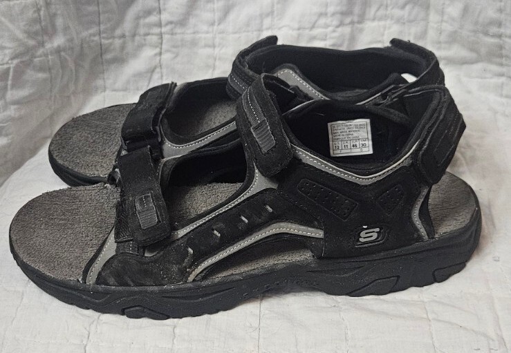 Skechers Mens Black and Charcoal 50521 Relaxed Fit Sandals  display picture 3