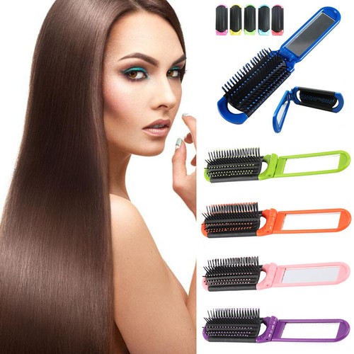Portable Folding Hair Brush With Mirror Travel Comb Scalp Massage portable-folding-hair-brush-with-mirror-travel-comb-scalp-massage