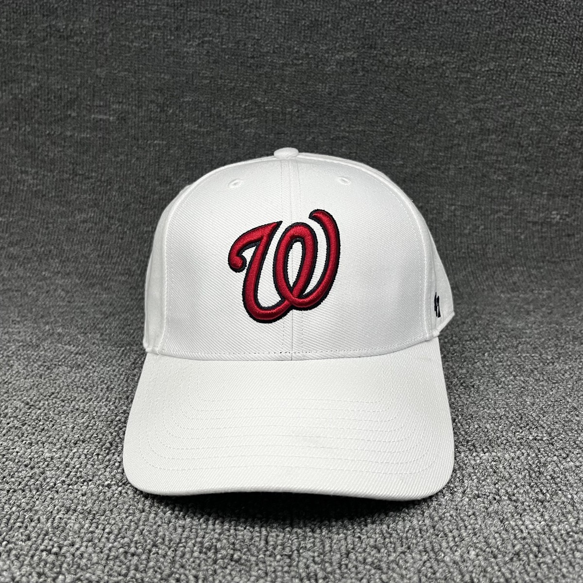Washington Nationals '47 No Shot Captain Hat White Red W Adjustable Strapback