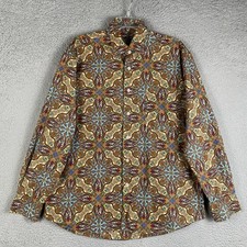 Alan Flusser Shirt Men L Multicolor Paisley Long Sleeve Button Up Classy Casual