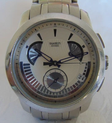 Swatch Irony Chrono Retrograde YRS402G BLUE SIGNS - Bild 1 von 4